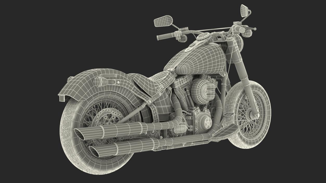 3D Softail Motorcycle model