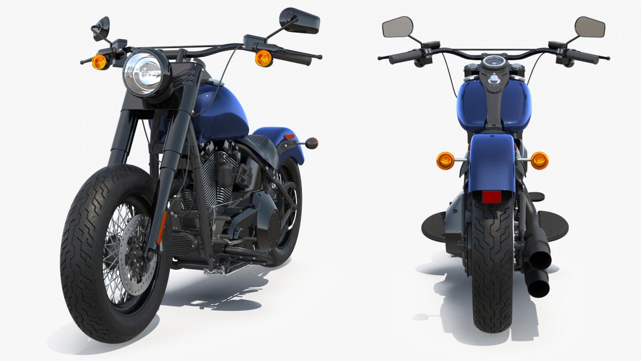 3D Softail Motorcycle model