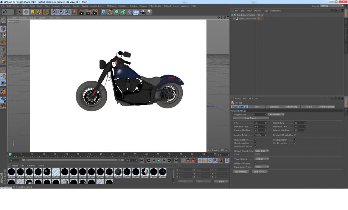 3D Softail Motorcycle model