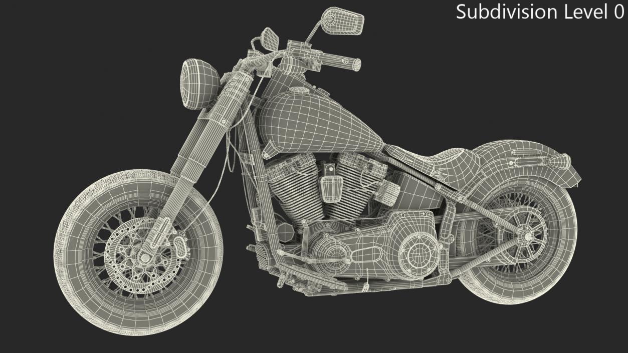 3D Softail Motorcycle model