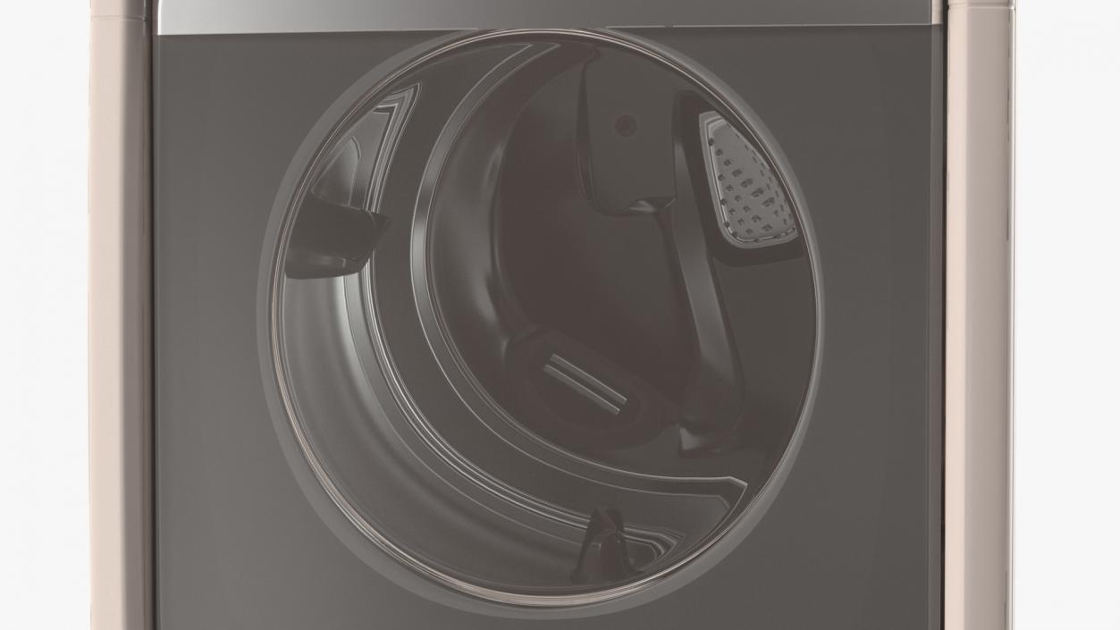 3D Beige Washer and Dryer Set