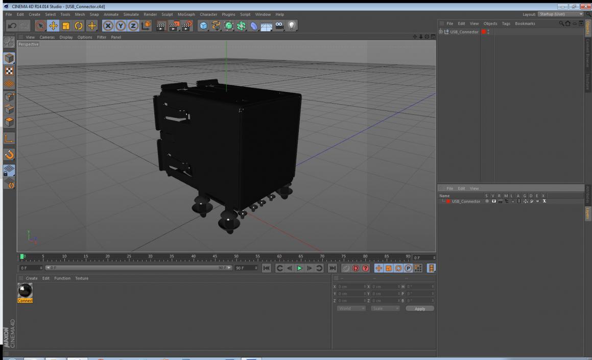 3D USB Connector model
