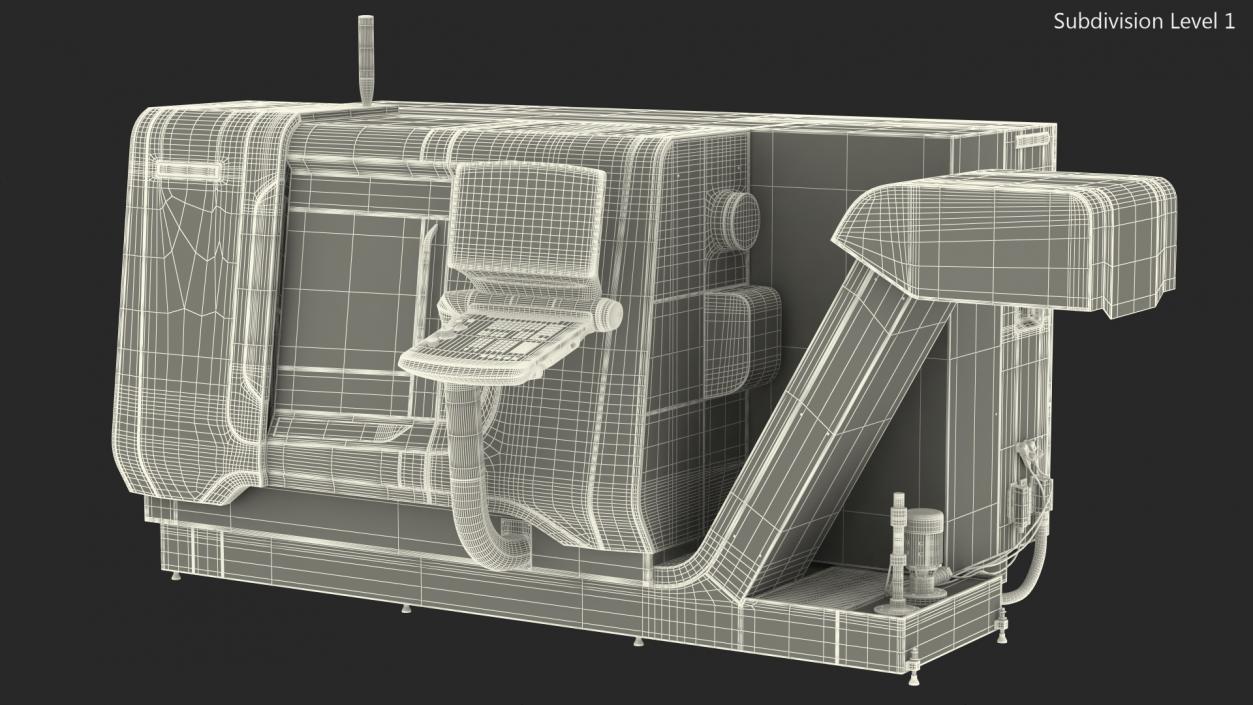 CNC Lathe Universal Turning Center 3D model