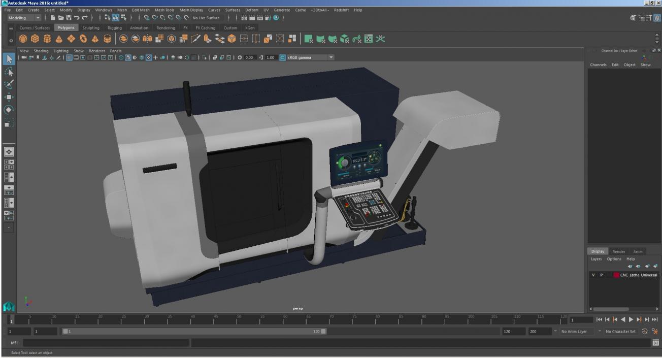 CNC Lathe Universal Turning Center 3D model