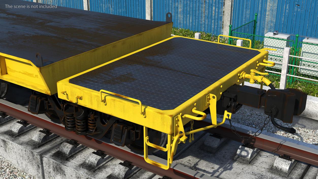 3D Flatbed Rail Car