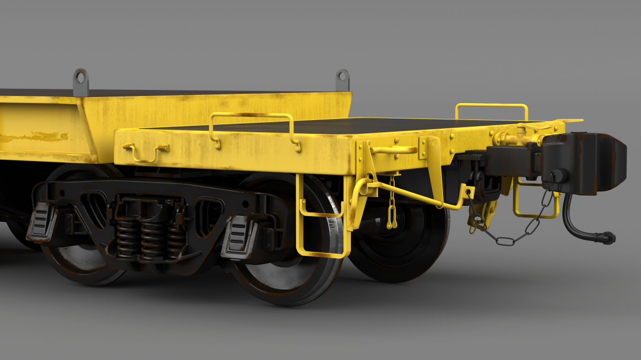 3D Flatbed Rail Car