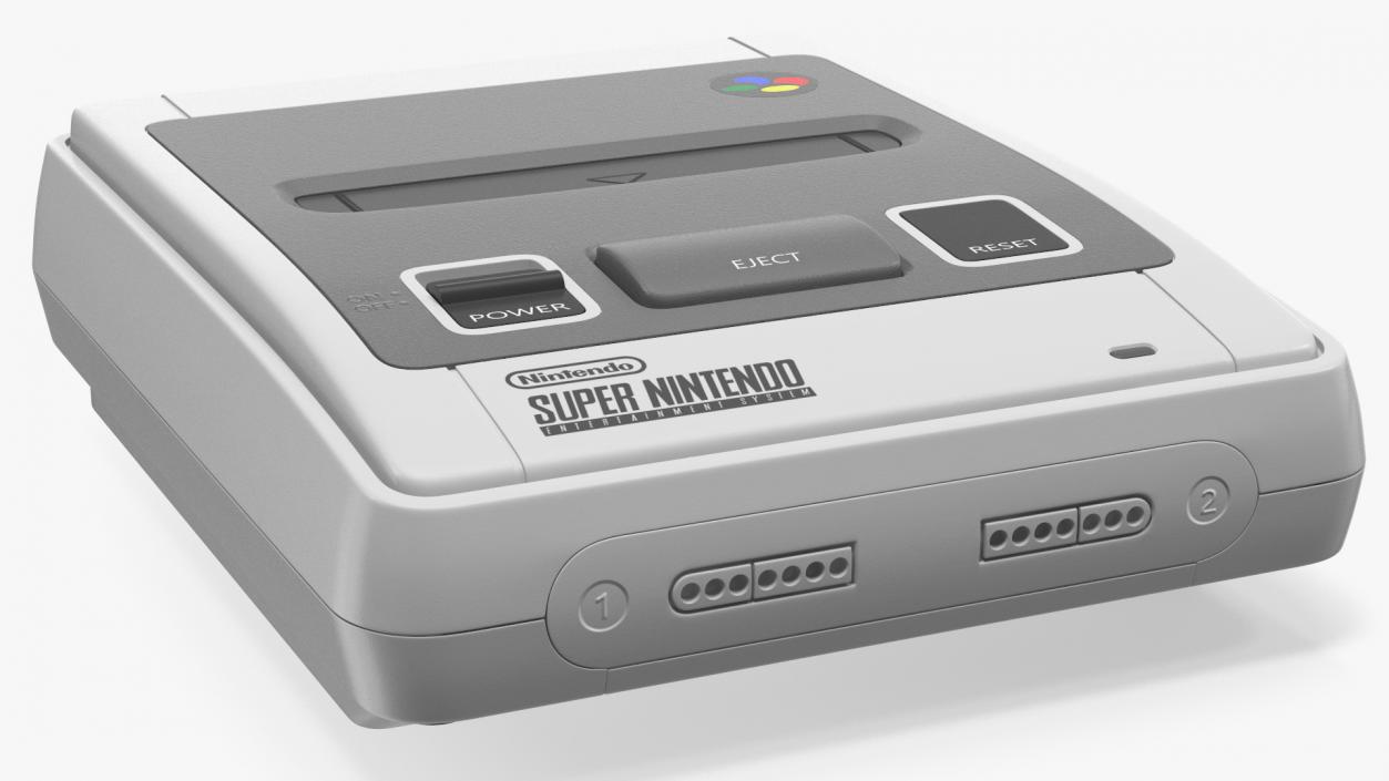 Super Nintendo Entertainment System Video Game Console 3D model