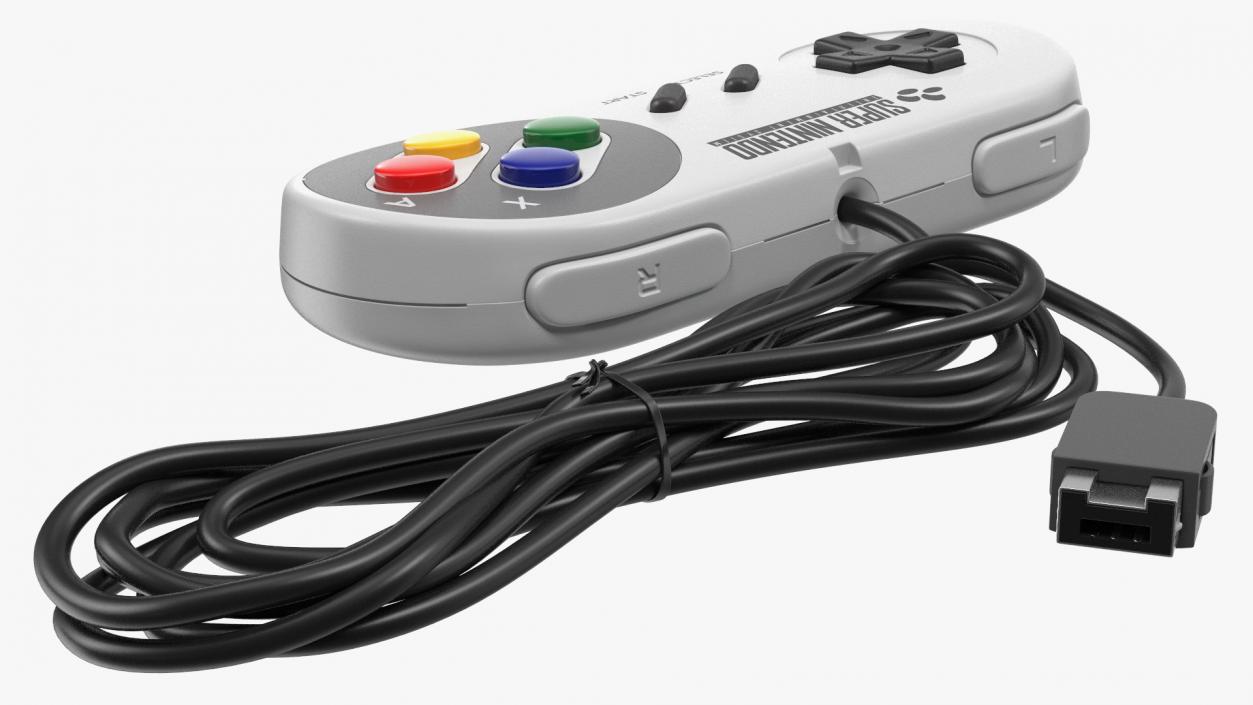 Super Nintendo Entertainment System Video Game Console 3D model