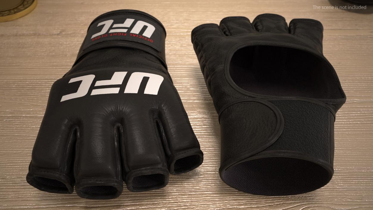 3D UFC Official Leather Fight Gloves model