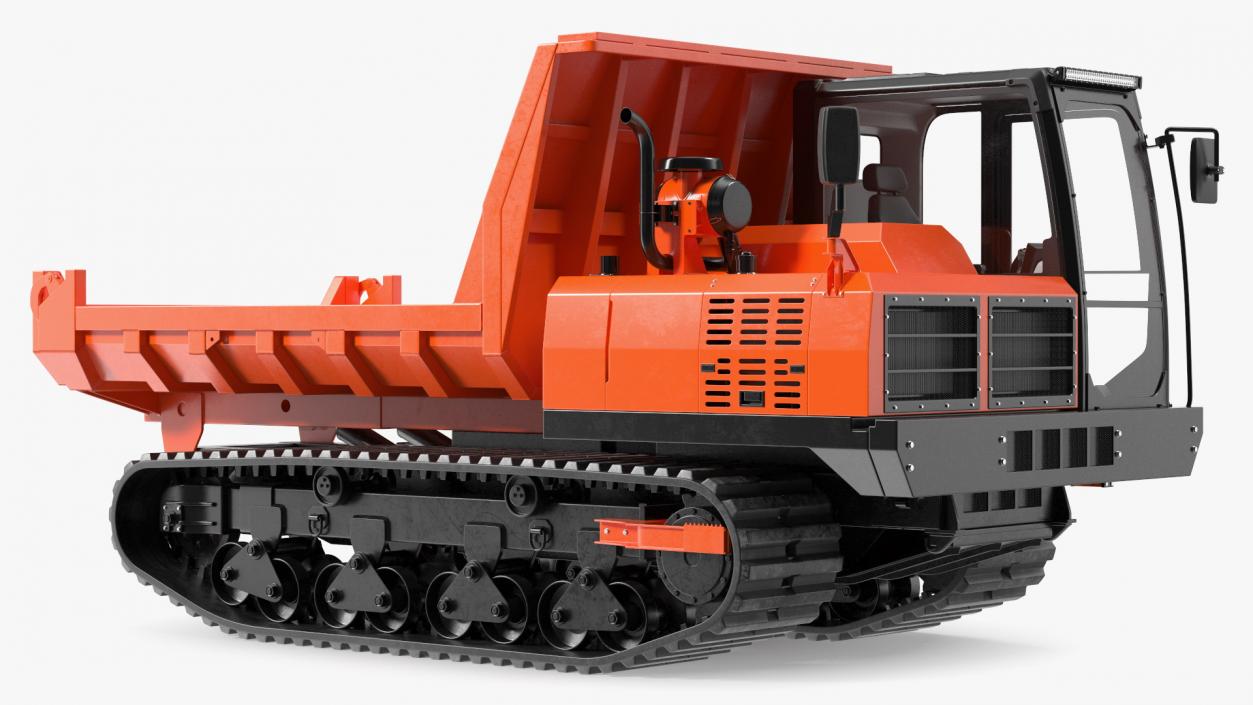 3D Tracked Carrier Orange New Rigged model