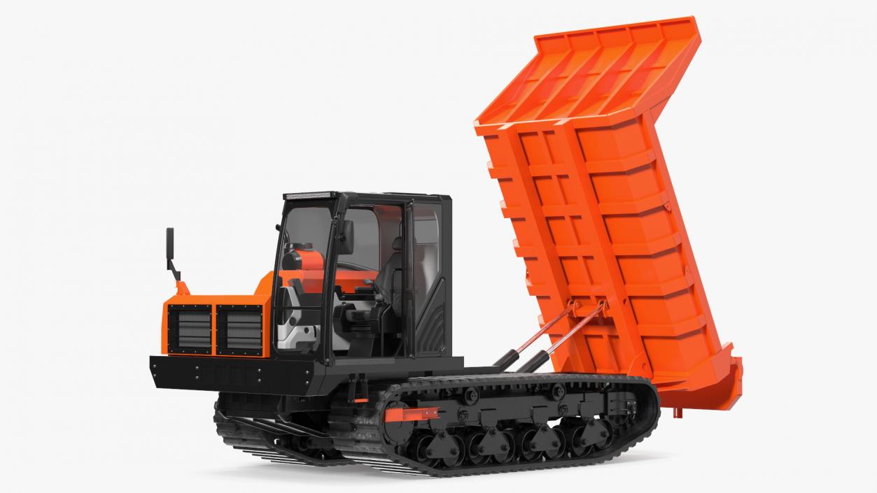 3D Tracked Carrier Orange New Rigged model