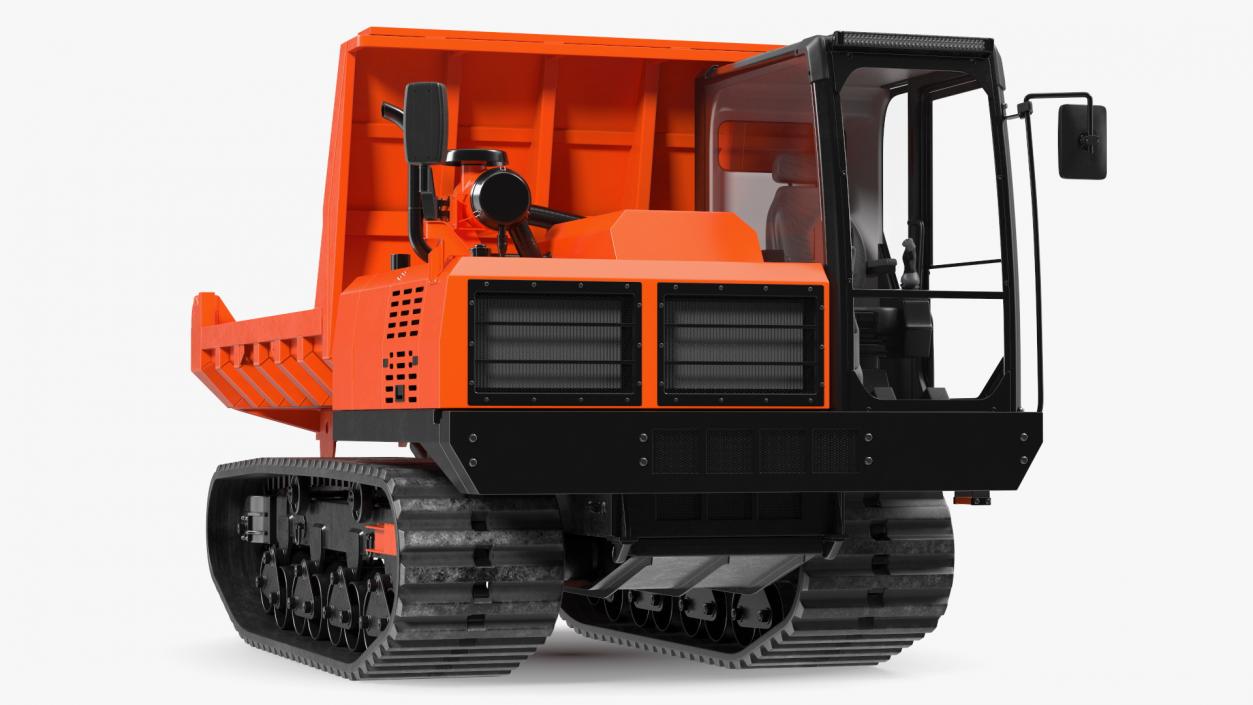 3D Tracked Carrier Orange New Rigged model