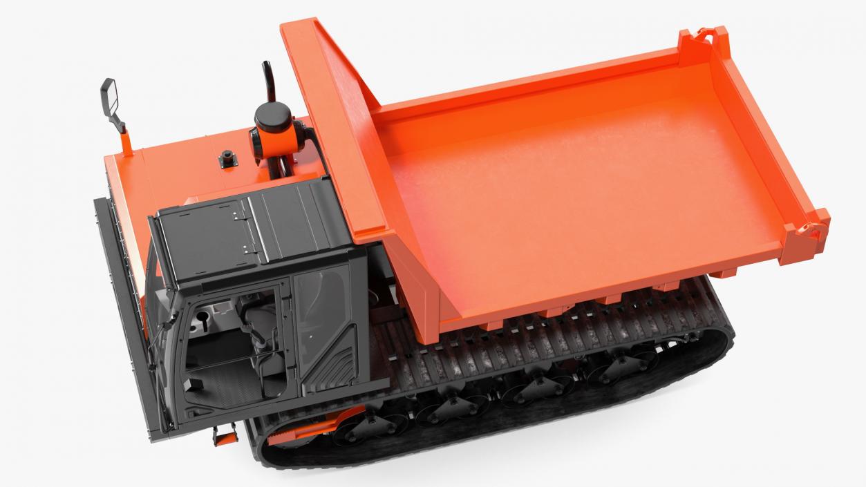 3D Tracked Carrier Orange New Rigged model