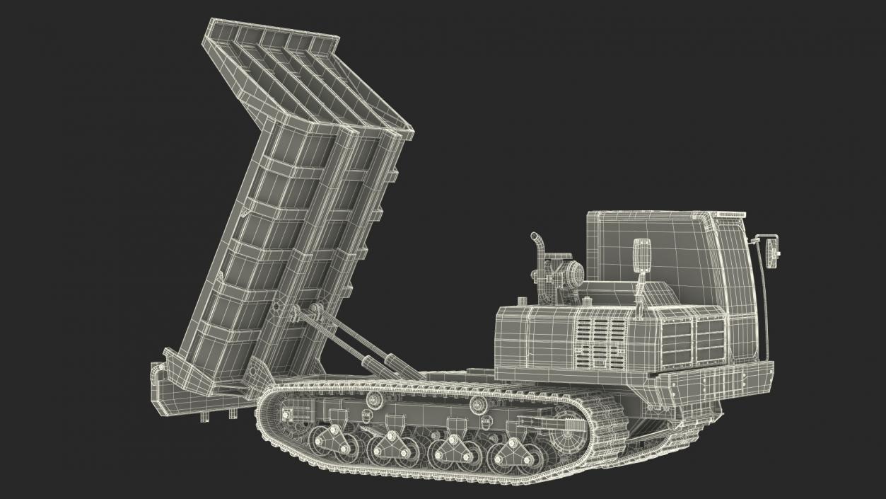 3D Tracked Carrier Orange New Rigged model