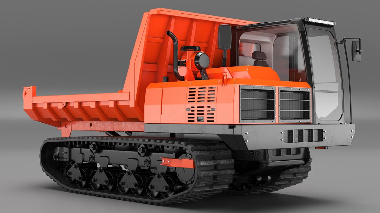 3D Tracked Carrier Orange New Rigged model