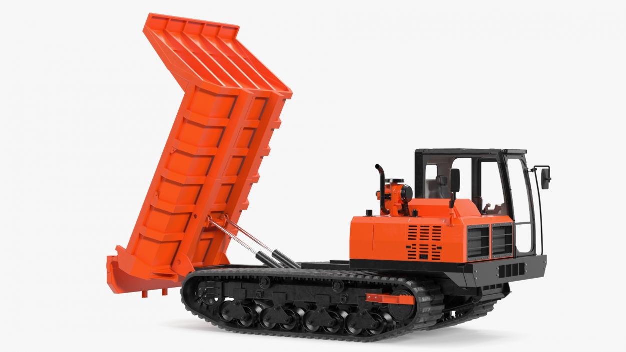 3D Tracked Carrier Orange New Rigged model