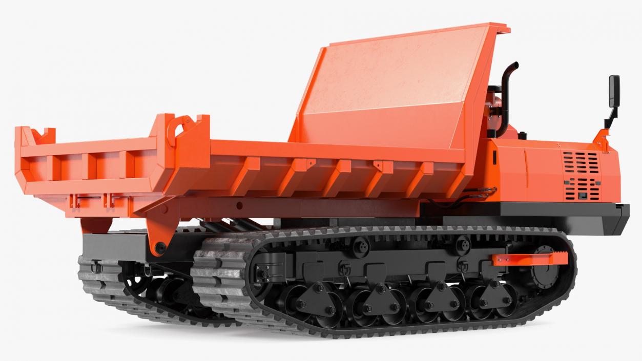 3D Tracked Carrier Orange New Rigged model