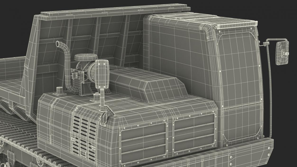 3D Tracked Carrier Orange New Rigged model