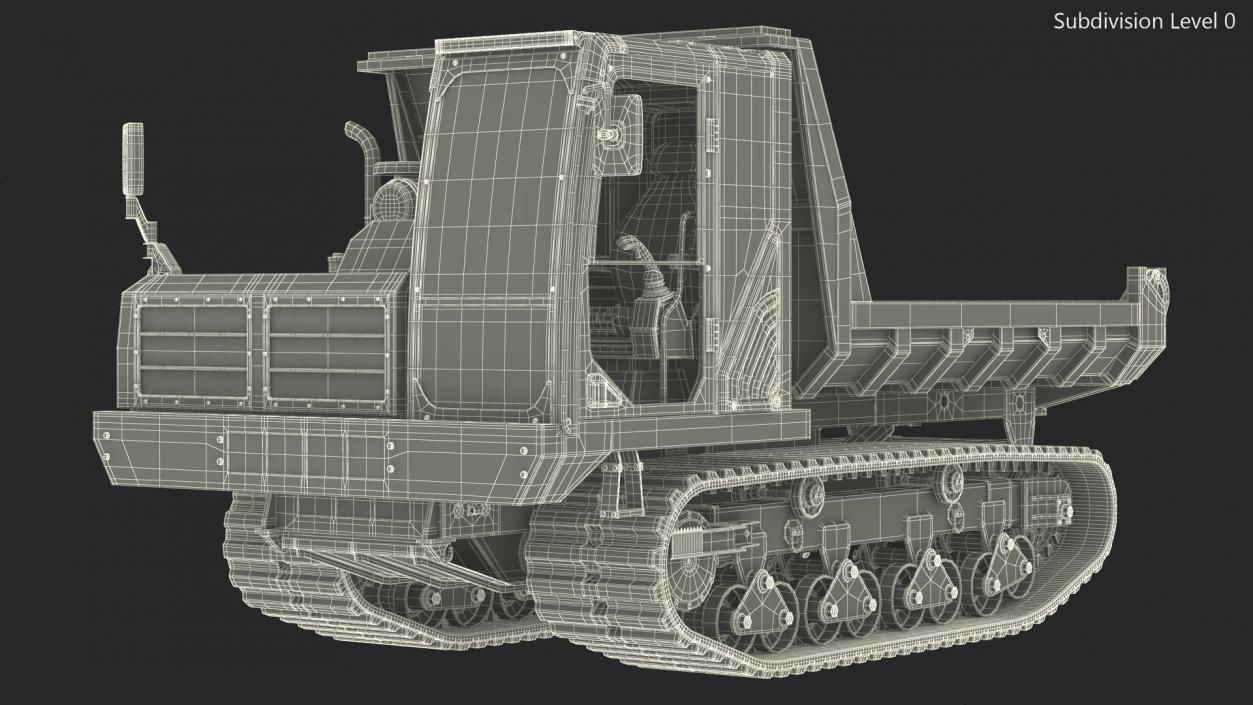 3D Tracked Carrier Orange New Rigged model