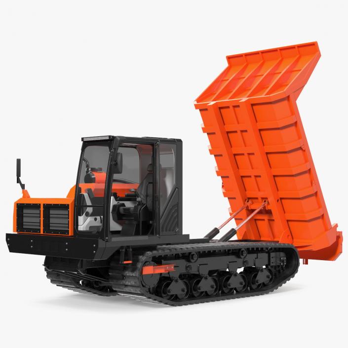 3D Tracked Carrier Orange New Rigged model