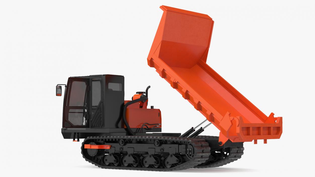 3D Tracked Carrier Orange New Rigged model