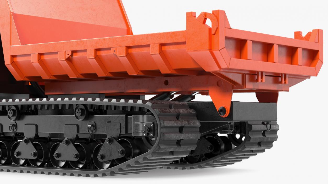 3D Tracked Carrier Orange New Rigged model