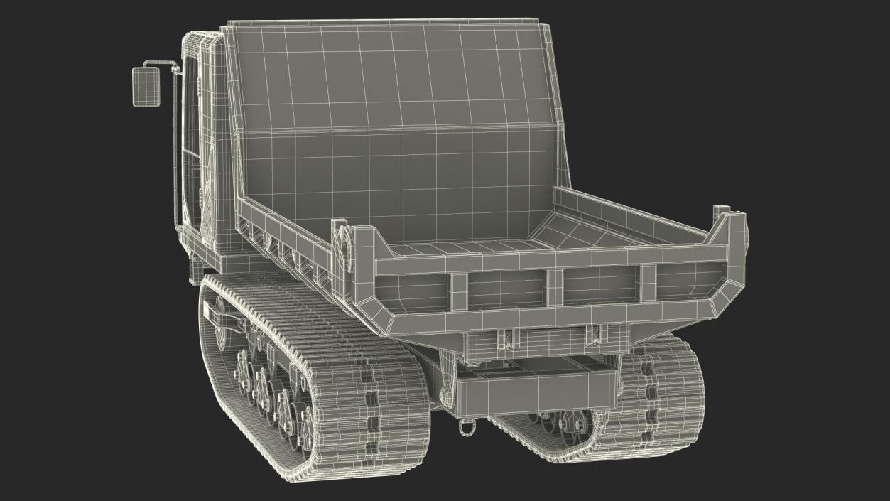 3D Tracked Carrier Orange New Rigged model