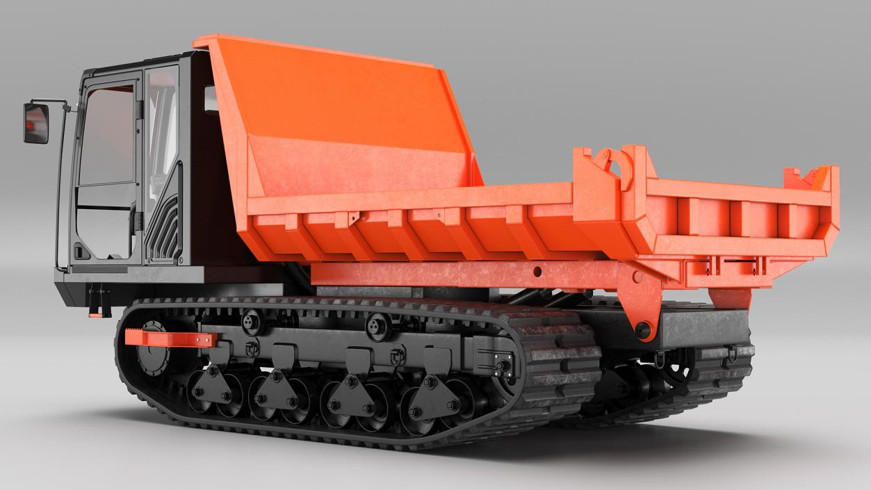 3D Tracked Carrier Orange New Rigged model