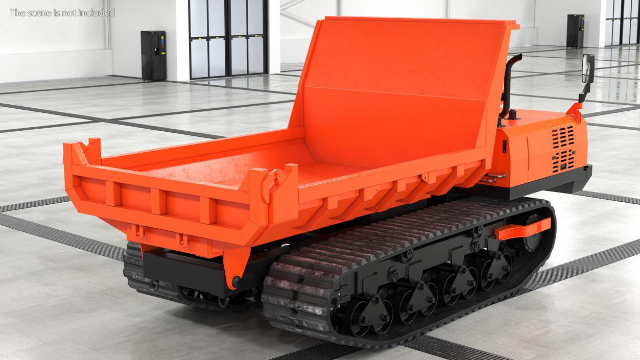 3D Tracked Carrier Orange New Rigged model