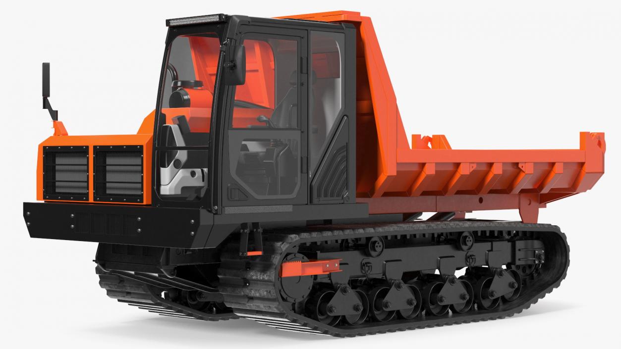 3D Tracked Carrier Orange New Rigged model