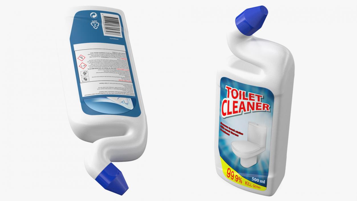 3D model Toilet Bowl Cleaner with Clearing Tools Collection