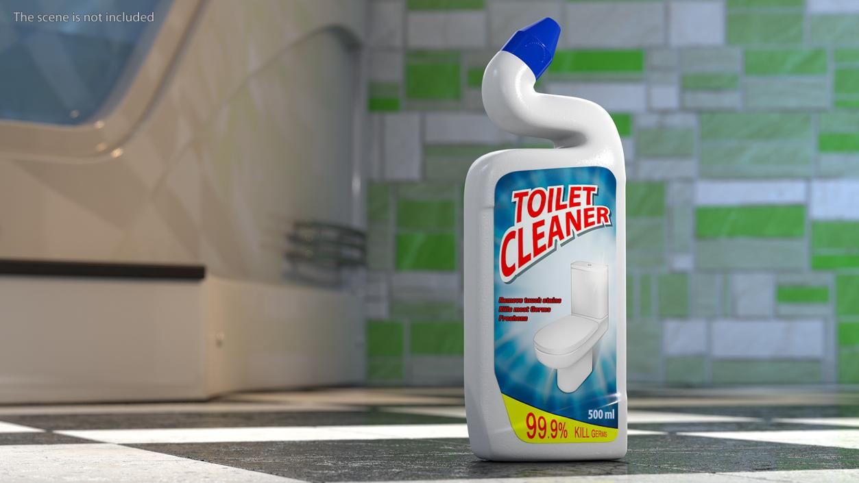 3D model Toilet Bowl Cleaner with Clearing Tools Collection