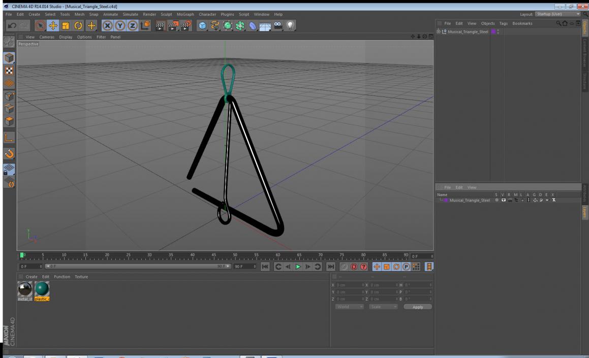 Musical Triangle Steel 3D