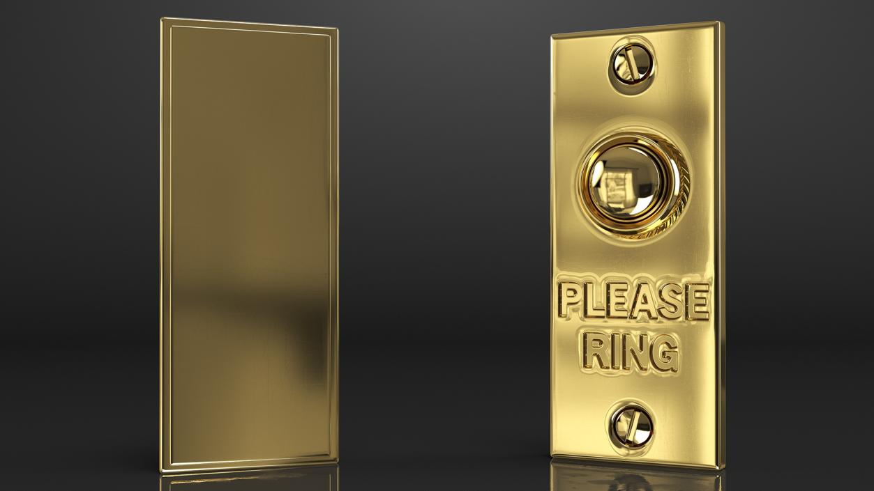 3D model Classic Rectangular Doorbell Button