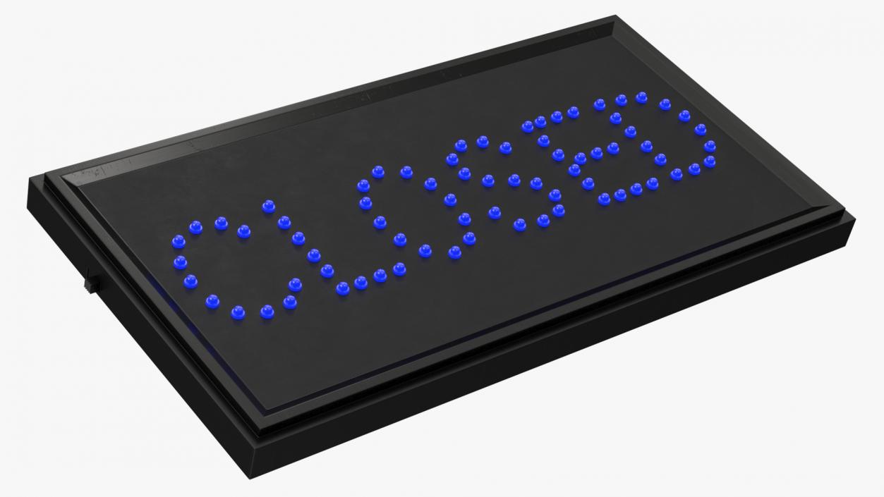 3D Classic Blue LED Sign Closed ON