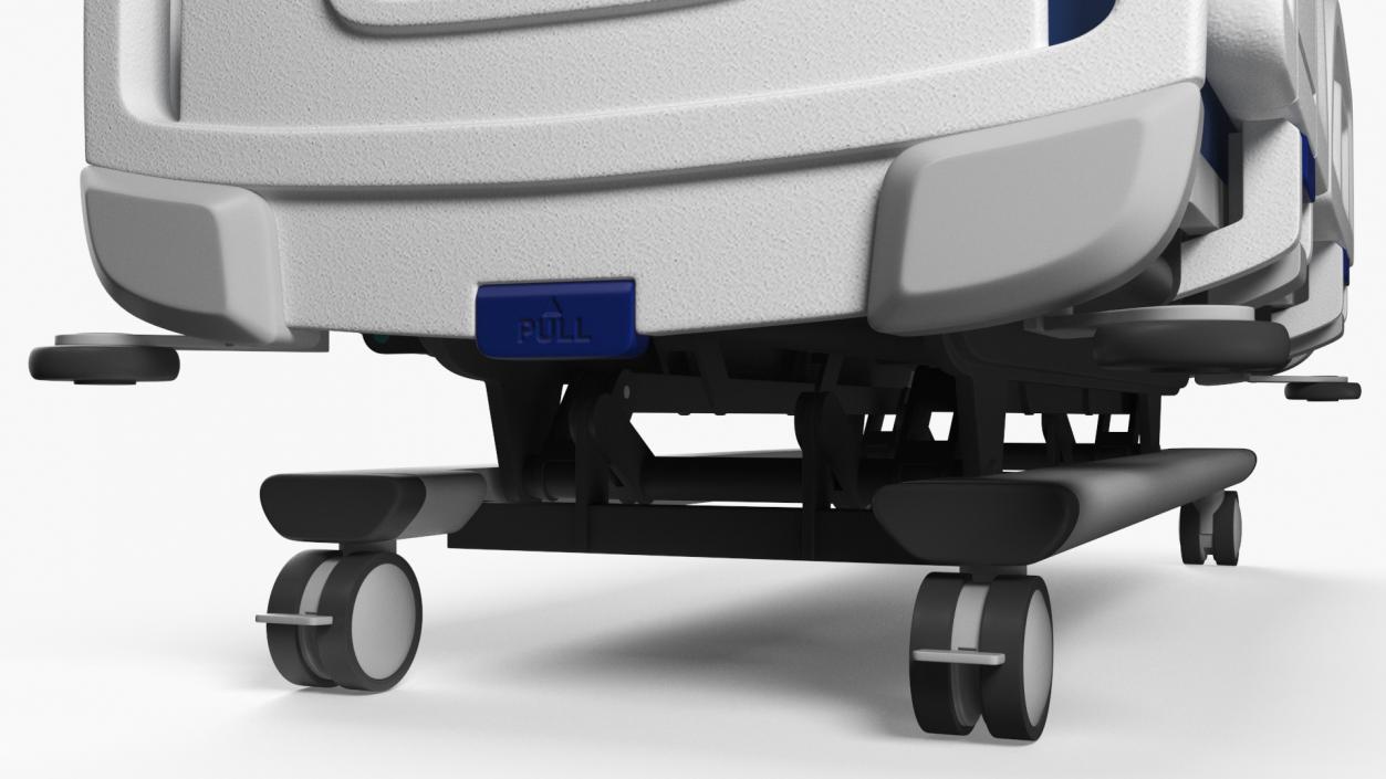 3D model Smart Hospital Bed Off State 2