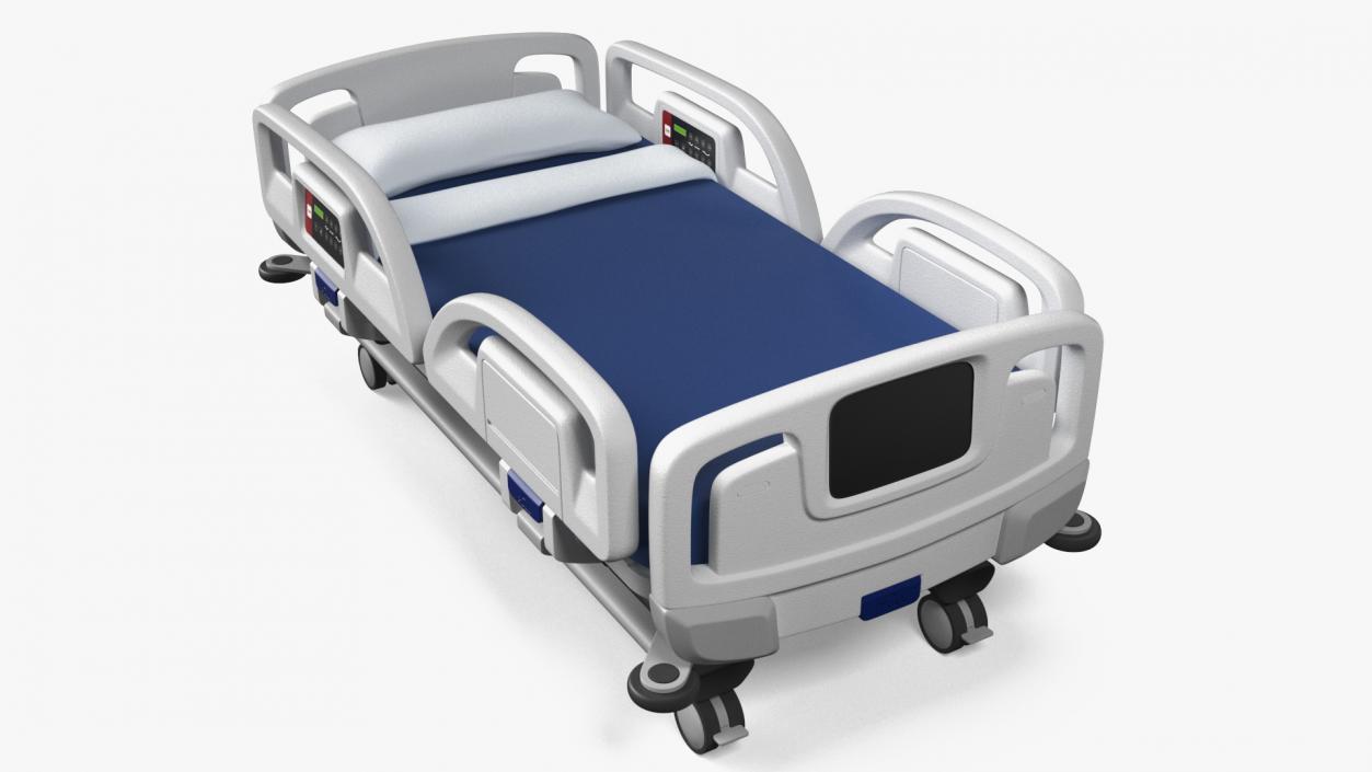 3D model Smart Hospital Bed Off State 2