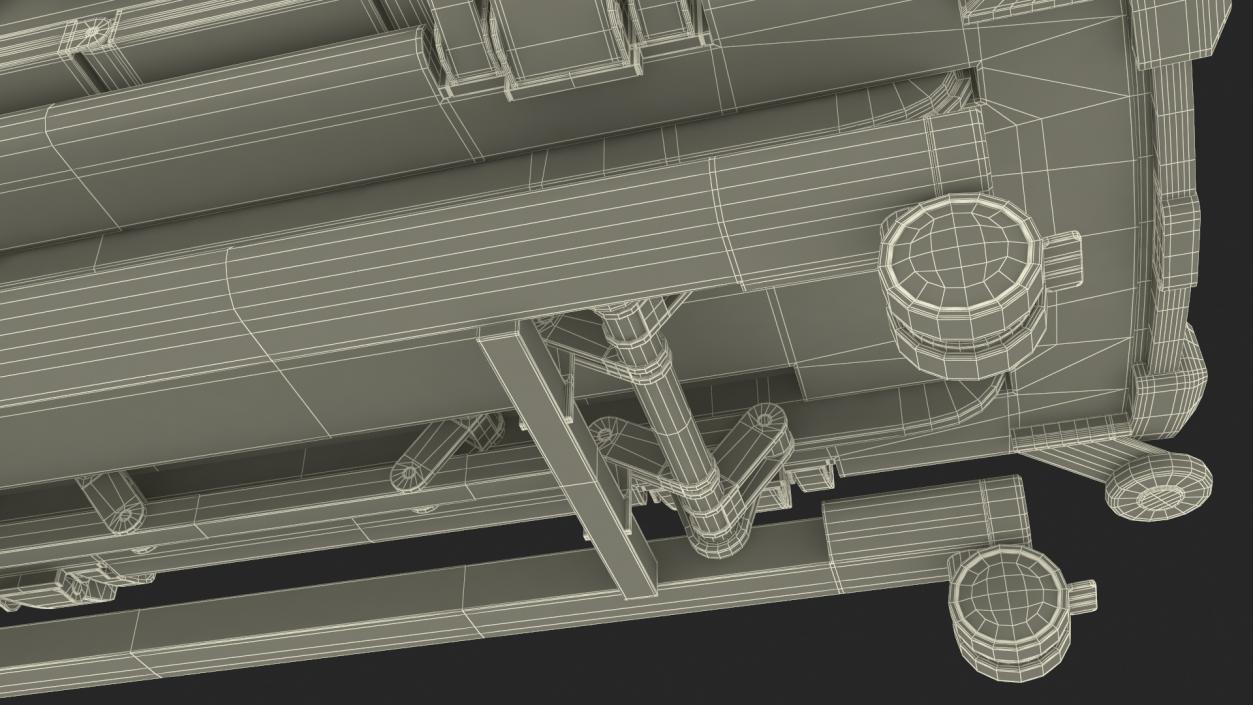 3D model Smart Hospital Bed Off State 2