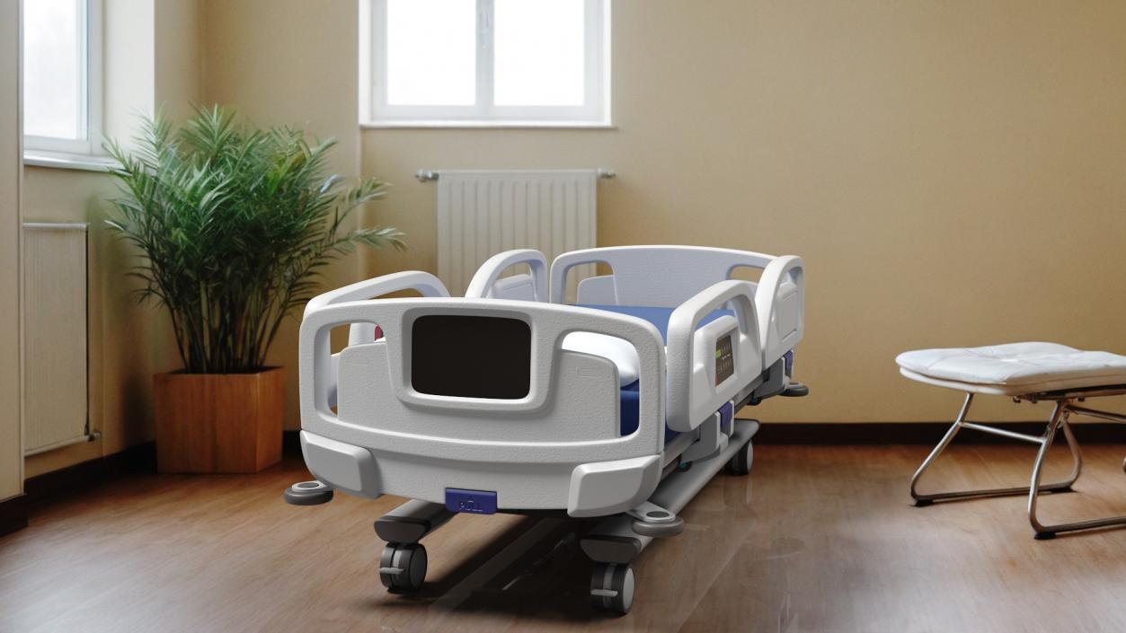 3D model Smart Hospital Bed Off State 2