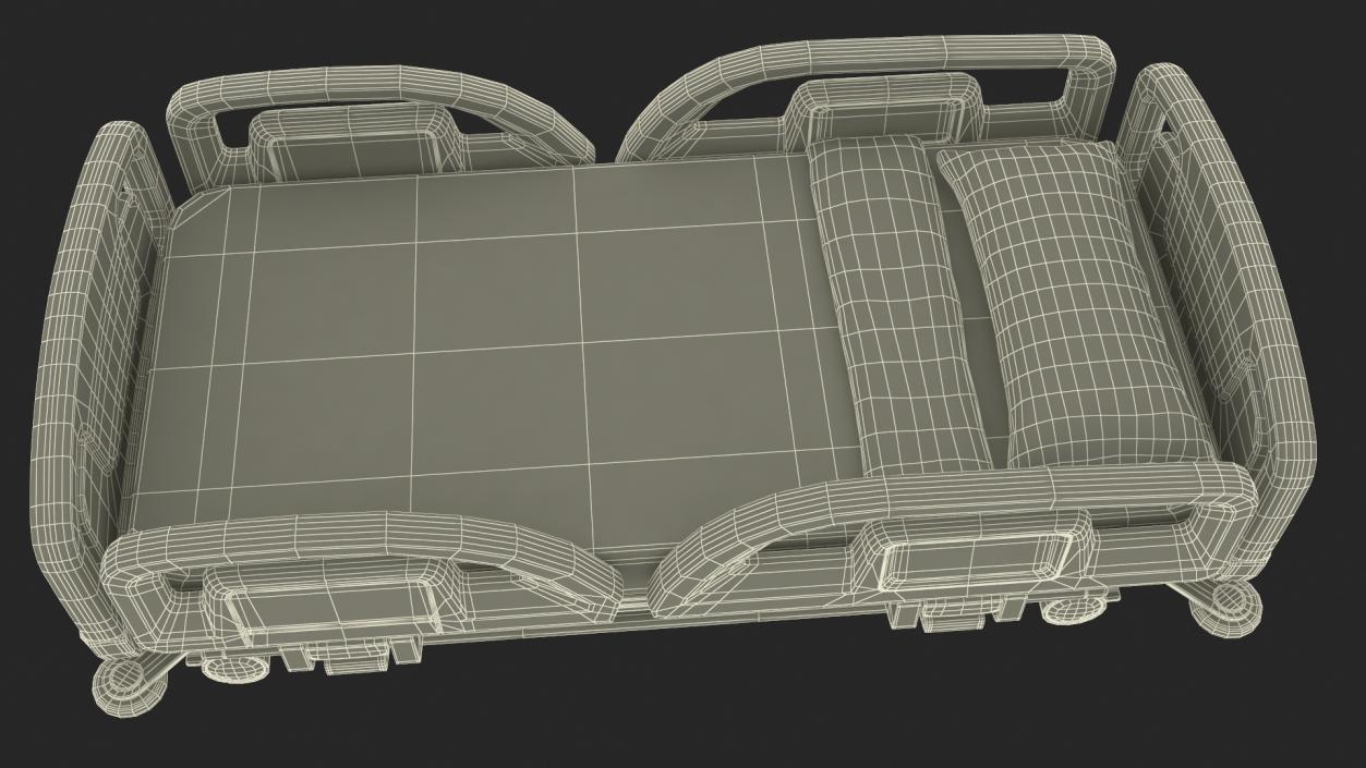 3D model Smart Hospital Bed Off State 2