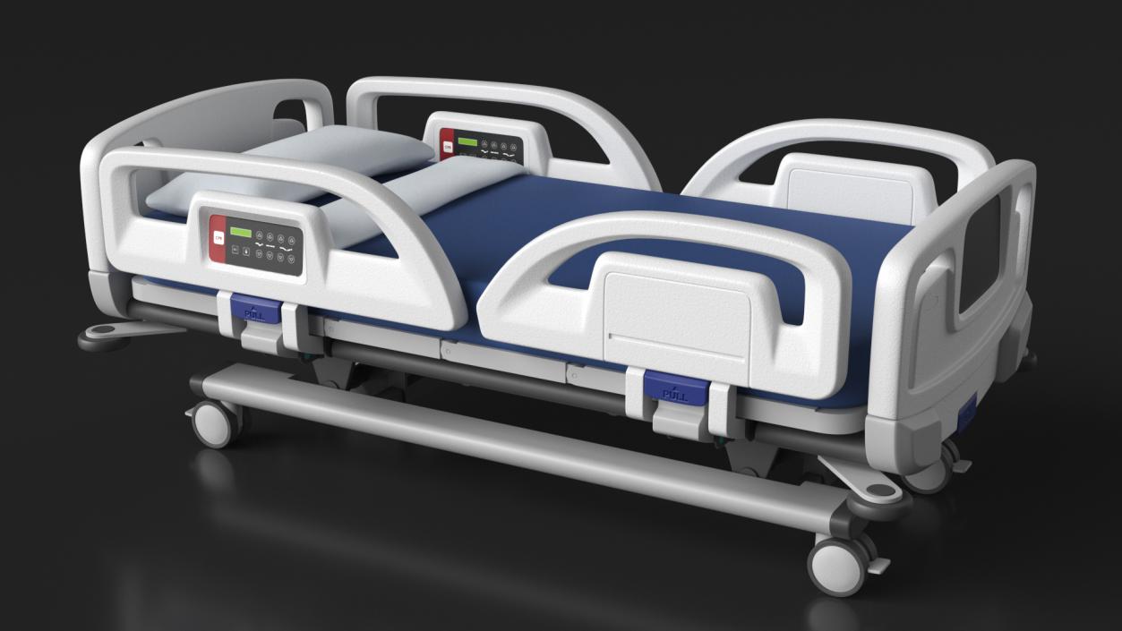 3D model Smart Hospital Bed Off State 2