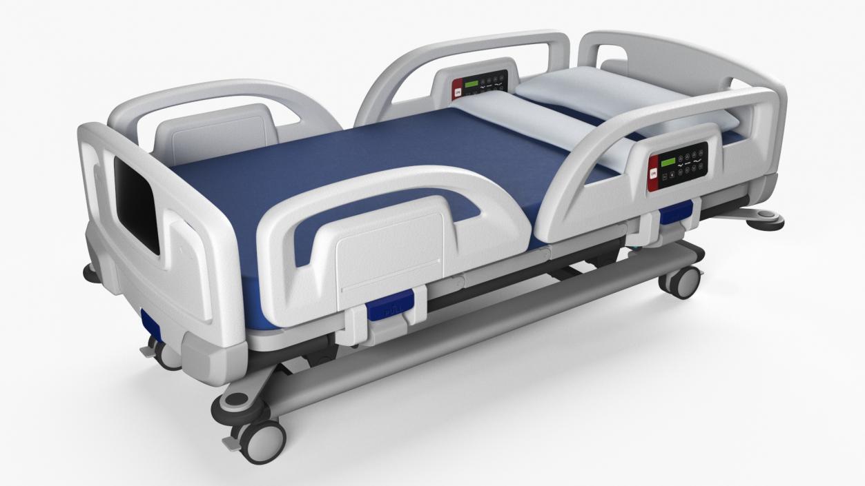 3D model Smart Hospital Bed Off State 2