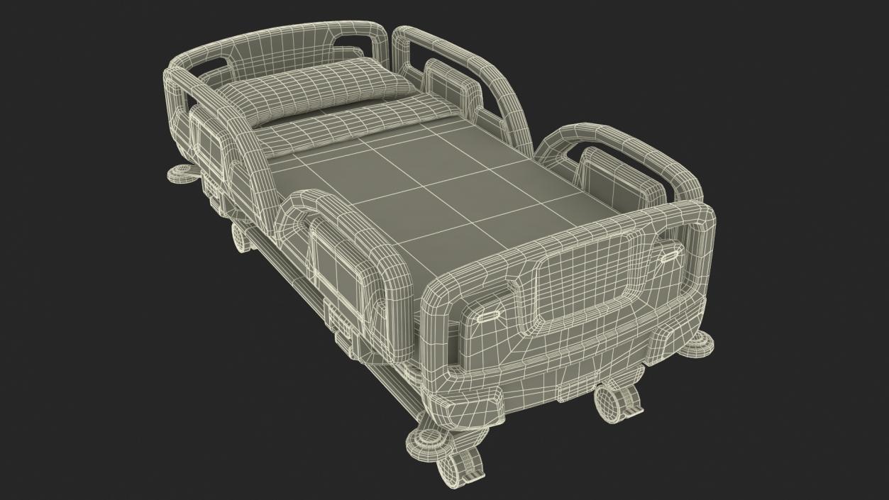 3D model Smart Hospital Bed Off State 2