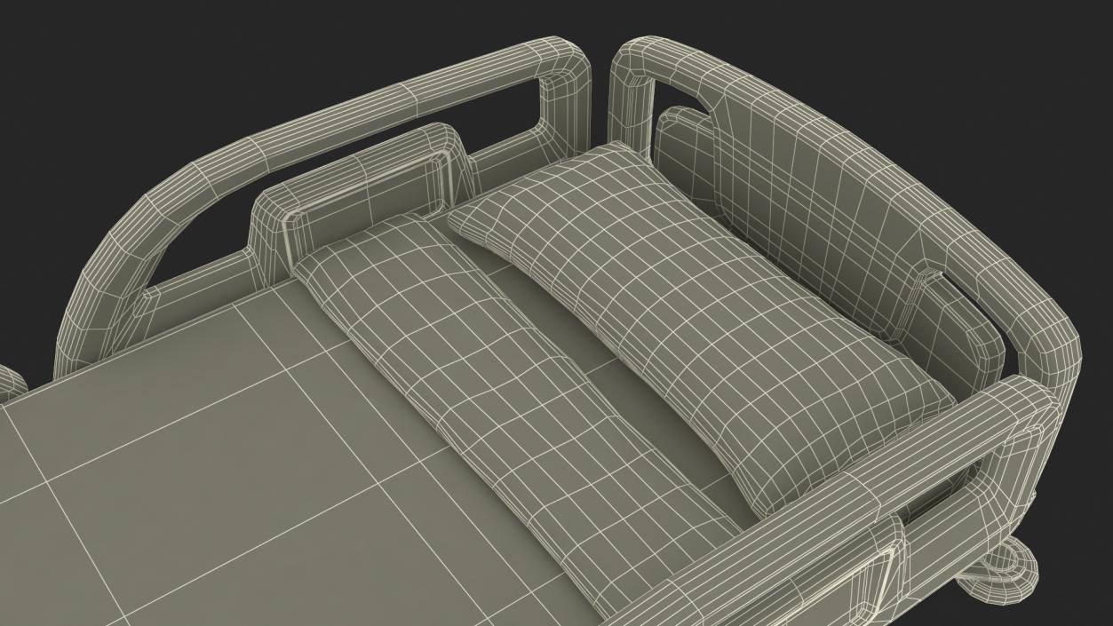 3D model Smart Hospital Bed Off State 2