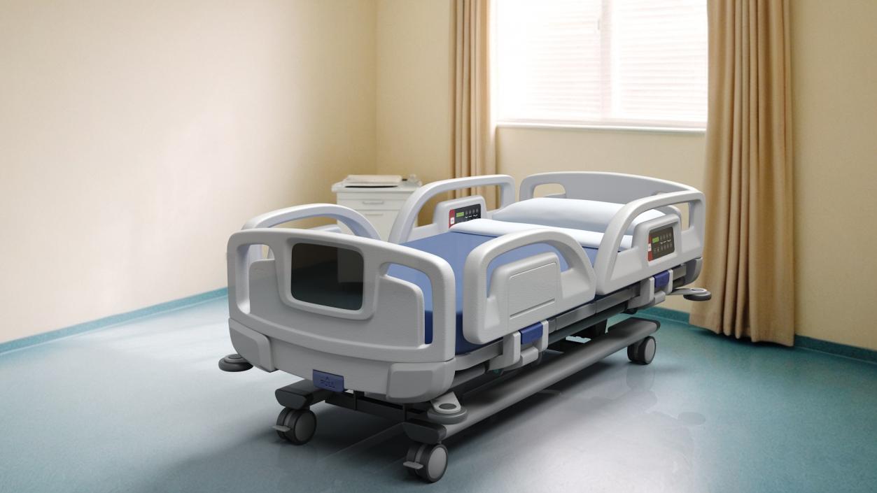 3D model Smart Hospital Bed Off State 2