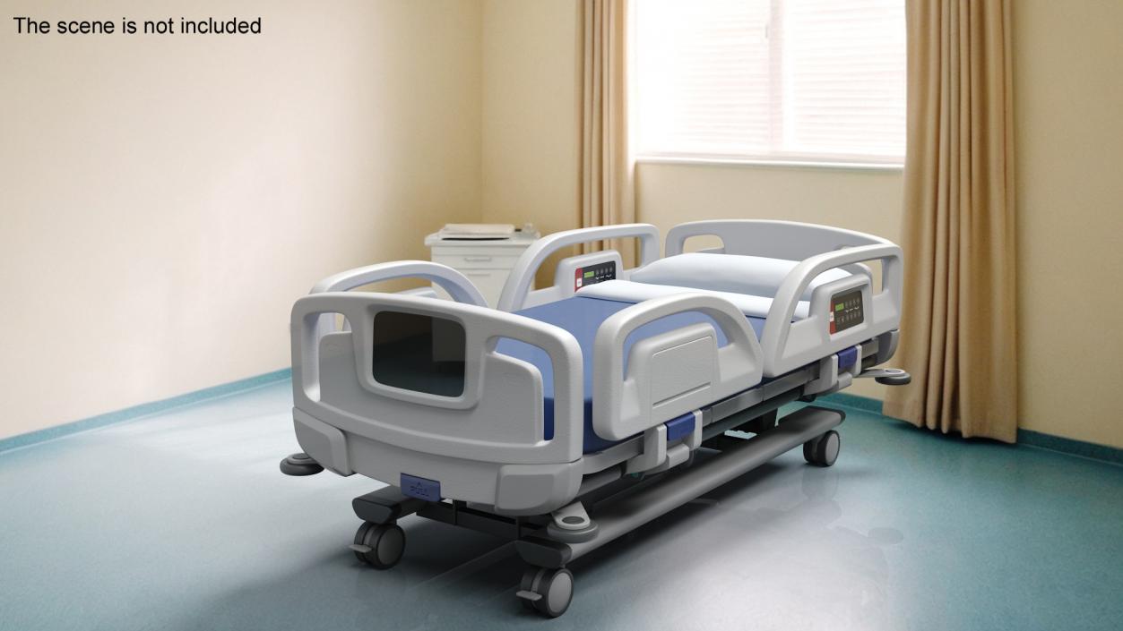 3D model Smart Hospital Bed Off State 2