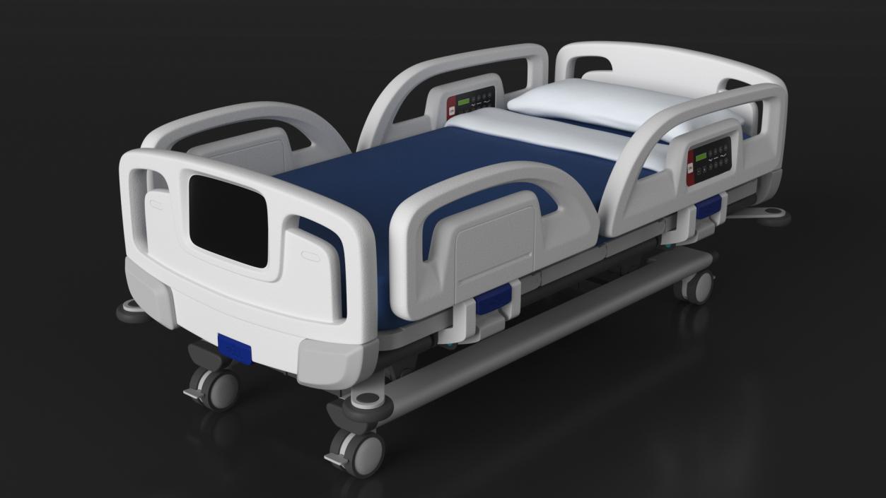 3D model Smart Hospital Bed Off State 2