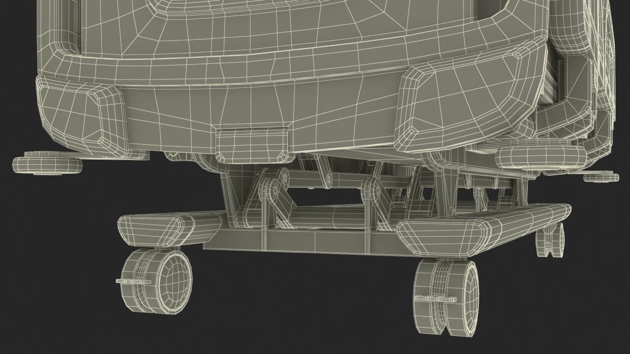 3D model Smart Hospital Bed Off State 2