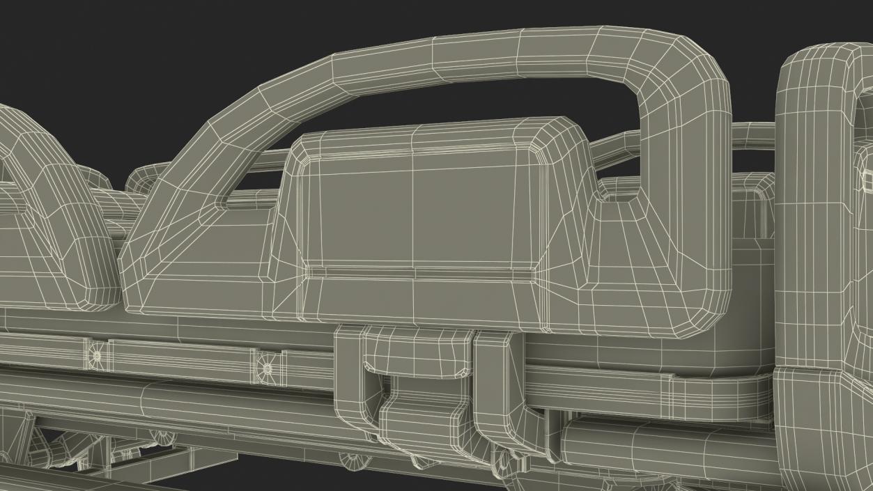 3D model Smart Hospital Bed Off State 2