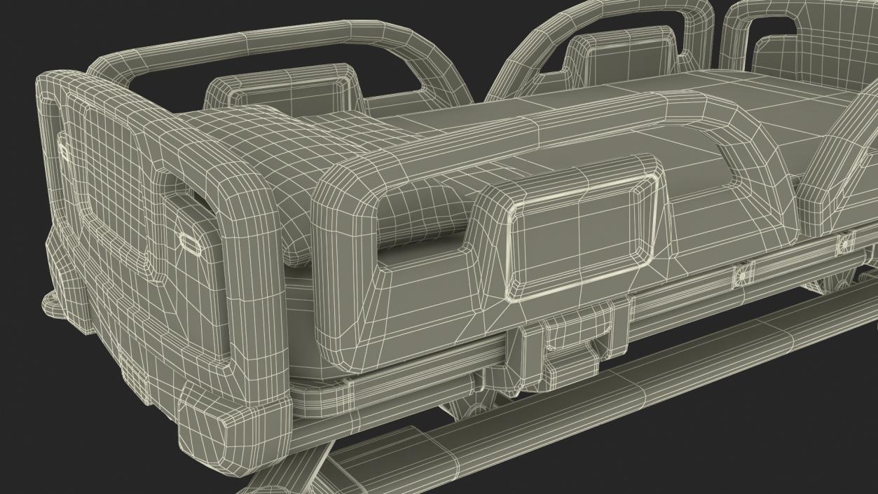 3D model Smart Hospital Bed Off State 2